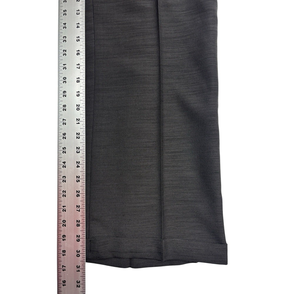 NEW vtg Bespoke Tailored 32x20 Charcoal Silk Pants Trousers Wide Leg Pleated - Picture 4 of 9